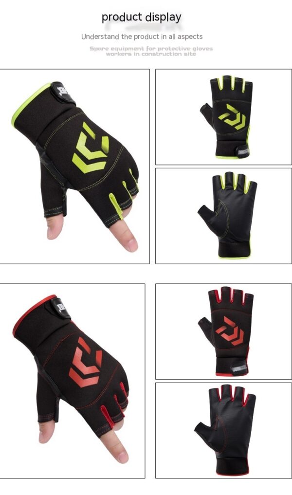 Outdoor Fishing Gloves Windproof Waterproof Fingerless Gloves - Image 4